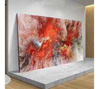 Deertweet Home White Red Canvas Wall Art Color Cloud Modern Gallery Wall Decor Print Picture Artwork for Walls Ready To Hang for Kitchen Decor 70x140cm Inner frame