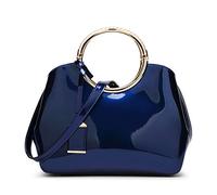 DEERWORD Mujer Bolsos de Mano Casual Bandolera Marca Mediano Totes Antirrobo Hombro Italianos PU Cuero 5376 1 piezas Azul