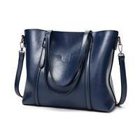 DEERWORD Mujer Bolsos Totes Casual Mano Marca Mediano Bandolera Antirrobo Hombro Italianos PU Cuero 5399 1 piezas Azul