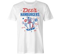 Dee's Hamburgers T-Shirt 2D Salt Lake City Vintage Restaurant White(XX-Large)