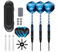 Deetenks 3 Piezas Juego de Dardos de Punta de Acero Kit de Set de Dardos de Metal de 22 Gramos Darts Dardos de Metal Profesionales para Tablero de Dardos
