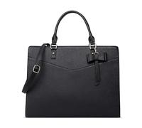 DEEVORCA Bolso De Mujer Elegante Dama Bolso Bandolera Múltiples Bolsillos Delicados Adornos de Lazo Playa Viajar Vacaciones Bolsa de Mensajero Impermeable PU Negro