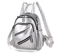 DEEVORCA Moda Único Mochila Mujer Multifuncional Bolso De Hombro Anti-Robo Diario Casual Viajar Trabajar Fiesta Cuero PU Impermeable Pequeño Mochilas Elegante Bolso De Señora Blanco