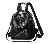 DEEVORCA Moda Único Mochila Mujer Multifuncional Bolso De Hombro Anti-Robo Diario Casual Viajar Trabajar Fiesta Cuero PU Impermeable Pequeño Mochilas Elegante Bolso De Señora Negro