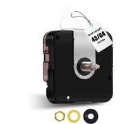 DEEWISH 12888 - Kit de movimiento de reloj de cuarzo súper silencioso, longitud de eje de 5/16 a 59/64 pulgadas, funciona con pilas, repuesto para relojes de pared, fácil instalación, no incluye