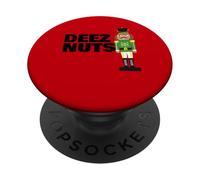 Deez Nuts Funny Christmas Nutcracker Deez Nuts PopSockets PopGrip Adhesivo