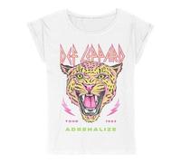 Def Leppard Adrenalize Tour 1993 Mujer Camiseta Blanco 100% algodón Ancho