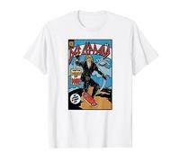 Def Leppard - Camiseta de Tirantes con Cuello Crew para Hombres Adultos, Unisex Niños, Manga Corta, Blanco, Talla S, Cómic, Halloween, Dibujos Animados