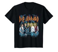 Def Leppard - Histeria Ciudad Detroit Camiseta, Niños, Negro, 2 años