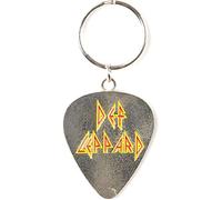 Def Leppard Llavero de Metal Oficial con Logotipo de Hysteria, Multicolor, Talla única, Clásico