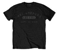 Def Leppard - T-Shirt # S Black Femmina # Collegiate Logo