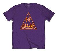Def Leppard - T-Shirt # Xxl Unisex Purple # Classic Triangle Logo