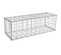 Defacto Gavión de 100 x 30 x 30 cm, para piedra, gaviones de pared, cesta de alambre, cesta de piedra, grosor del alambre: 4 mm, incluye 4 distanciadores