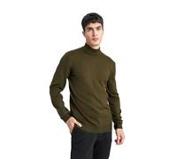 DeFacto Suéteres para Hombres - Elegantes en cuellos de Tortuga - Cardigans y suéteres de Punto para Hombres - Suéteres y cárdigans para Todos, D.Green, XL