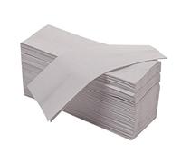 Defacto Toallas de papel plegables para dispensador de toallas de papel en zigzag - especialmente absorbentes, 1 capa, gris, 5000 hojas naturales