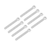 Defanex Perno de ojo de elevación de hombro M6 x 50 mm, 8 piezas de acero inoxidable 304 de rosca completa para maquinaria de ojo de pez para renovación del hogar, válvulas de compuerta de tuberías