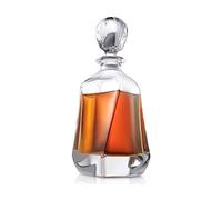 DEFBOW Decantador de Whisky, decantador de Vidrio para Whisky, decantador de Cristal sin Plomo de 700 ml, Vasos para Whisky, hogar, restaurantes y Fiestas