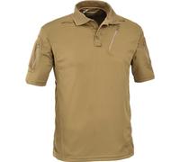 Defcon 5 Advanced Tactical Polo Short Sleeves with Pockets Made of Polyester Mesh, Coyote, XS