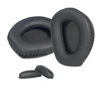 defean Almohadillas de repuesto compatibles con auriculares Sennheiser RS 165/175/185/195 HDR, piel sintética, color negro (orejeras + diadema)