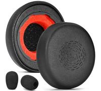 defean Funda de repuesto compatible con auriculares estéreo inalámbricos Jabra Evolve2 55, piel de proteína, color negro, con funda para micrófono