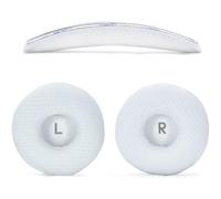 Defean Kit de almohadillas de repuesto 2 en 1 de tela de malla + diadema compatible con auriculares JBL Tune 600(T600BTNC 600BTNC)/660(T660NC 660NC)/670(T670NC 670NC) (blanco)