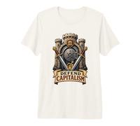 Defend Capitalism Puerta del Castillo Mercado Libre Monedas Camiseta Premium