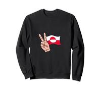 Defend Groenlandia I Stand for Groenlandia Bandera de Signo de Paz Sudadera