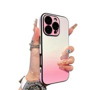 Defendcase Gradient Color Lens Film All Inclusive for iPhone Case, Anti-Slip Sides for iPhone 16/15/14/13 Pro MAX, Fully Covered Edge Anti-Fall Mobile Case (15PRO,A)