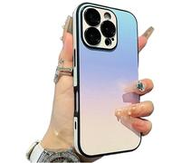 Defendcase Gradient Color Lens-Film All-Inclusive for iPhone Case, Fully Covered Edge Anti-Fall Gradient Color Mobile Case for iPhone 16 15 14 13 Pro MAX (Purple,12promax)
