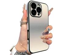 Defendcase Gradient Color Lens-Film All-Inclusive for iPhone Case, Fully Covered Edge Anti-Fall Gradient Color Mobile Case for iPhone 16 15 14 13 Pro MAX (Gray,15plus)