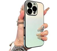 Defendcase Gradient Color Lens-Film All-Inclusive for iPhone Case, Fully Covered Edge Anti-Fall Gradient Color Mobile Case for iPhone 16 15 14 13 Pro MAX (Blue,14plus)