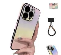 Defendcase Gradient Color Lens-Film All-Inclusive for iPhone Case, Gradient Color Lens-Film All-Inclusive for iPhone Case, Anti-Slip Sides, for 16/15/14/13/12pro MAX (Yellow,for 13 Pro MAX)