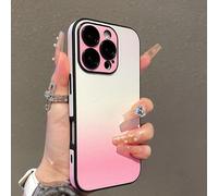Defendcase Gradient Color Lens Film All Inclusive for Phone Case, Gradient Color All Inclusive Lens Film Case, Anti-Slip Sides,for Phone 12/13/14/15/16 Series (Pink,for16 Pro)