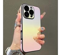 Defendcase Gradient Color Lens Film All Inclusive for Phone Case, Gradient Color All Inclusive Lens Film Case, Anti-Slip Sides,for Phone 12/13/14/15/16 Series (Yellow,for14 Puls)
