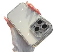 Defendcase New Double-Sided Diamond-Embedded Case for iPhone, Solid Color Anti-Drop All-Inclusive Phone Cases, Double Sided Diamond Phone Cases for iPhone 16/15/14/13/12 Series (White,For 14Plus)