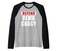 DEFENDE LA Democracia Bold Camiseta Manga Raglan