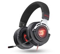 Defender® Aspis Pro - Auriculares con micrófono para videojuegos, sonido envolvente 7.1, USB, RGB, controlador de 50 mm, vibración, micrófono desmontable, auriculares para PC, control de volumen, con