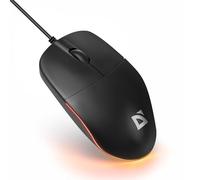 Defender Azora MB-241 Ratón Óptico con Cable USB para Oficina, 1200 dpi, Iluminación Rainbow, Diseño Ambidiestro, Plug & Play, Ratón para PC y Portátil