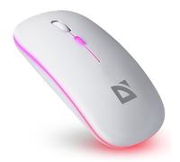 Defender Coda MB-261 Ratón Inalámbrico Bluetooth 5.2 y USB 2,4 GHz, Ultrafino, Batería Recargable, Clic Silencioso, hasta 1600 dpi, Ratón para Portátil, PC y Tablet