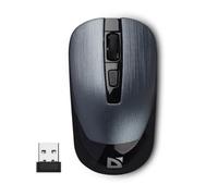 Defender® Ratón inalámbrico Wave - 2,4 GHz inalámbrico, teclas silenciosas, 1600 DPI, sensor óptico, ergonómico, ultraligero, 50 g, patas deslizantes PTFE, diseño simétrico, gris, para PC, ordenador