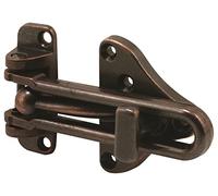 Defender seguridad U 11317 Barra de oscilación de protector de puerta con cerradura de alta seguridad auxiliar, Classic acabado en bronce, 1-Pack