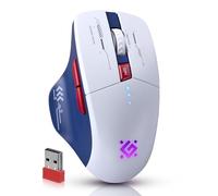 Defender Tisa GM-126 Ratón Gaming Inalámbrico Bluetooth 5.2 y USB 2.4 GHz, USB-C Recargable, Clic Silencioso, hasta 1600 dpi, 2 Dispositivos Bluetooth, Ratón Gamer para PC, Portátil y Tablet