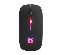 Defender® Touch Silent - Ratón inalámbrico con Bluetooth, 2,4 GHz, USB, 1600 ppp, compacto, silencioso, ultrafino, para ordenador portátil, PC, Mac, Windows, iOS, Android, color negro