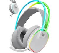 Defender® Tsunami - Auriculares inalámbricos para videojuegos (40 horas de duración, 2,4 GHz + BT (≤ 30 ms), sonido envolvente 7.1, auriculares con micrófono con cancelación de ruido, compatibles con