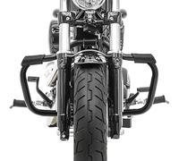 Defensa de Motor Compatible para Harley Davidson Sportster 883 Iron (XL 883 N) 09-20 Craftride Mustache Negro