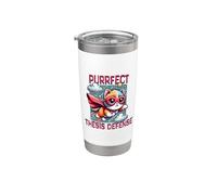 Defensa de tesis Purrfect | Thesis Defense Cat Lover | PhD Vaso térmico de acero inoxidable de doble pared