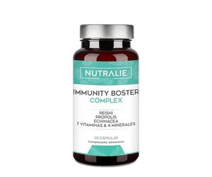 Defensas Inmunitarias Complex - Equinacea + Própolis + Reishi + Vit C + Zinc + Selenio + Hierro + Vitaminas Sistema Inmunológico - 60 Cápsulas Immunity Booster Complex Nutralie