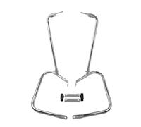 defensas Moto Alforja Trasera para Motocicleta con Barra de Soporte, Compatible con Harley Touring, King Road, Electra Street Glide 97-08, 14-20(Chrome 97-08)