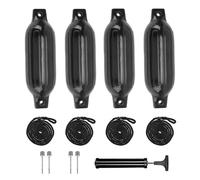 Defensas Para Barcos,40x 11cm Juego De defensa barco De 4 Piezas (Incluidos Los Conductos De Guardabarros),Incluye Bomba,Cuatro Pasadores De Aire,para embarcaciones de menos de 3 metros de eslora