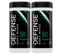 Defense SoapJabón Defense toallitas para el cuerpo, 40 unidades, 40 Wipes (Pack of 2), Peppermint, 1 uds. por paquete,